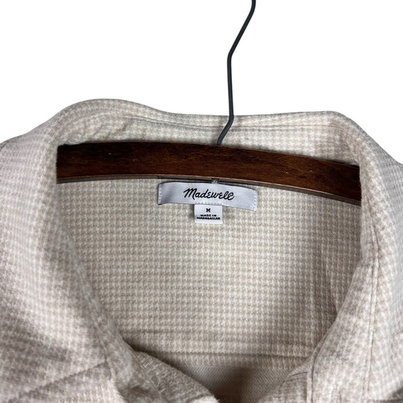 Madewell men’s Textured Beige & white Casual button down shirt SZ M - Picture 4 of 8